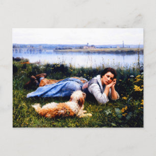 Reverie von Daniel Ridgway Knight Postkarte