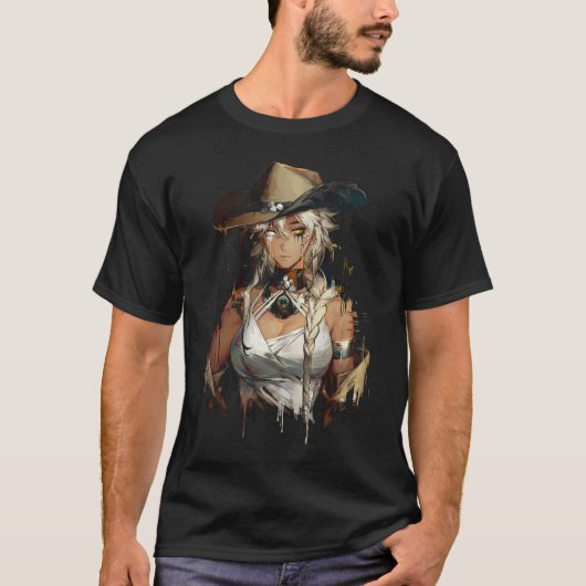 Reverse 1999 Argus Cowboy-Ästhetik-Gürtel-Art T-Shirt (Vorderseite)