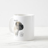 Reverse Brindle Mastiff History Kaffeetasse (Vorderseite Links)
