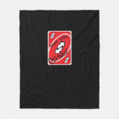 Reverse Card Love You More Funny Playful Style Fleecedecke (Vorderseite)