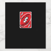Reverse Card Love You More Funny Playful Style  Weinetikett (Einzelnes Label)