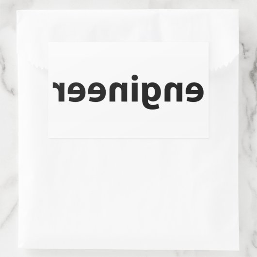 Reverse Engineer Rechteckiger Aufkleber (Tasche)