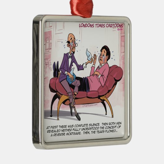 Reverse Hypothekentherapie Funny Silbernes Ornament (Rechts)