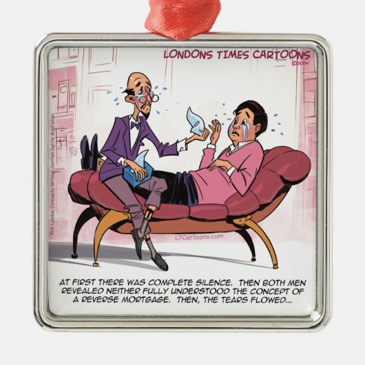 Reverse Hypothekentherapie Funny Silbernes Ornament (Vorne)