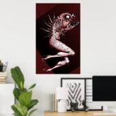 Reverse Mermaid zeichnend Kunstdruck Poster (Heimbüro)