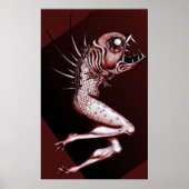 Reverse Mermaid zeichnend Kunstdruck Poster (Vorne)