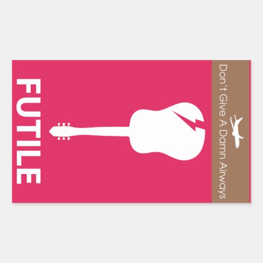 Reverse Psychology Fragile Sticker (Vorderseite)