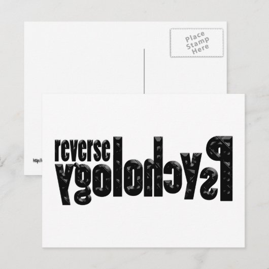 Reverse Psychology Postkarte (Vorne/Hinten)