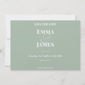 Reverse Sage Ampersand Hochzeit | Save the Date (Vorderseite)