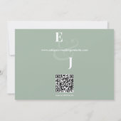 Reverse Sage Ampersand Hochzeit | Save the Date (Rückseite)