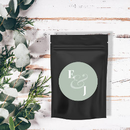 Reverse Sage Ampersand Hochzeit | Umschlag-Siegel Runder Aufkleber