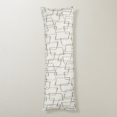 Reverse Warme Gray Retro geometrisches Muster Seitenschläferkissen (Rückseite (Vertikal))