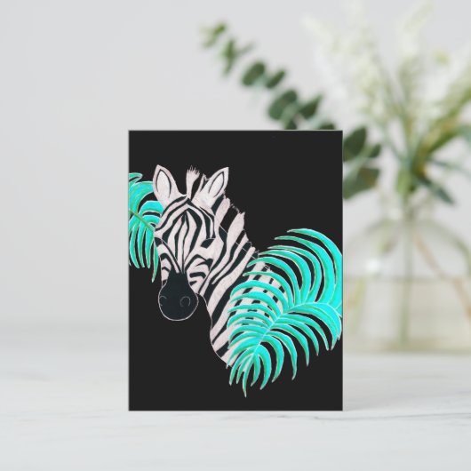 Reverse Zebra - Invertiert Postkarte (Stehend Vorderseite)
