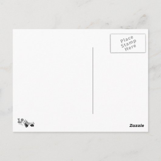 Reverse Zebra - Invertiert Postkarte (Rückseite)