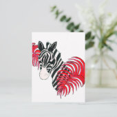 Reverse Zebra Postkarte (Stehend Vorderseite)