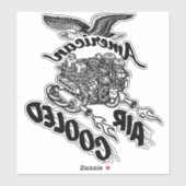 Reversed American Air Cooled Motor Corvair Vinyl Aufkleber (Blatt)