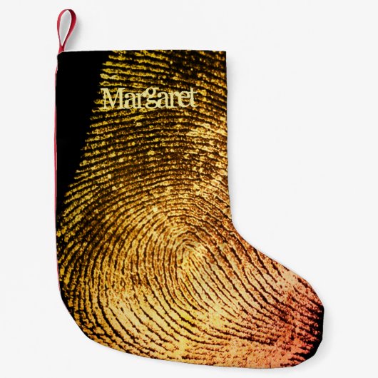 Reversed Loop Fingerprint Small Christmas Stocking Kleiner Weihnachtsstrumpf (Vorderseite)