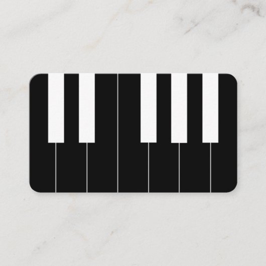 Reversed Piano Keys Visitenkarte (Vorderseite)