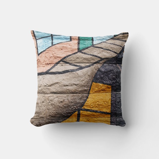 Reversible Abstrakte Graffiti auf einem Kissen (Vorderseite)