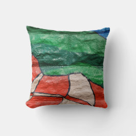 Reversible Abstrakte Graffiti auf einem Kissen