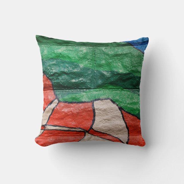 Reversible Abstrakte Graffiti auf einem Kissen (Vorderseite)