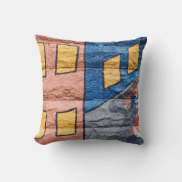 Reversible Abstrakte Graffiti auf einem Kissen