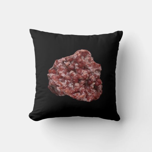 Reversible Andradite Garnet und Calcite Crystal Kissen (Vorderseite)