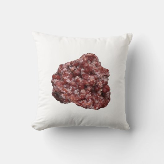 Reversible Andradite Garnet und Calcite Crystal Kissen (Vorderseite)