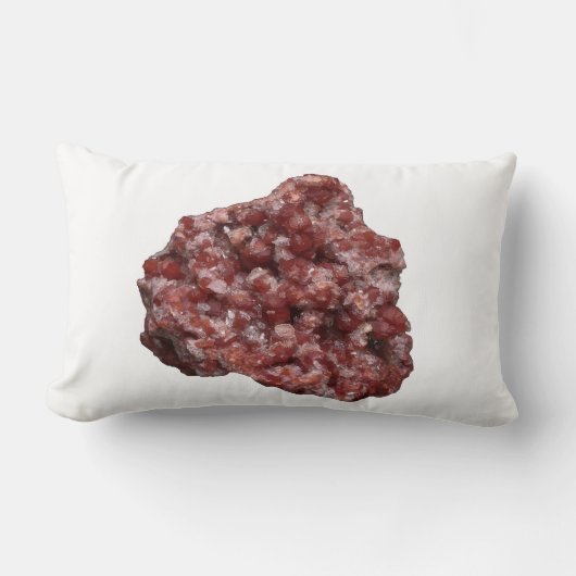 Reversible Andradite Garnet und Calcite Crystal Lendenkissen (Vorderseite)