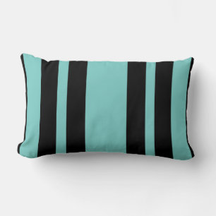 Reversible Aqua Stripes Lendenkissen