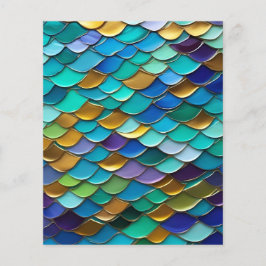 Reversible Art Paper, Mermaid-Waage Schnörkel Flyer