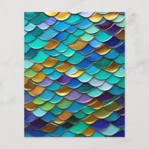 Reversible Art Paper, Mermaid-Waage Schnörkel Flyer