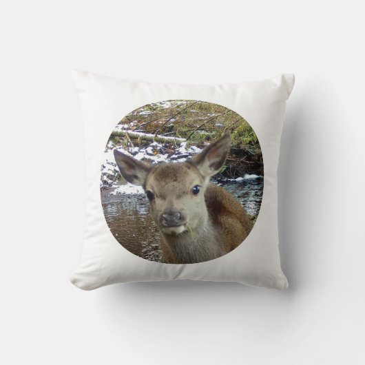 Reversible Baby Deer Lumbar Kissen (Vorderseite)