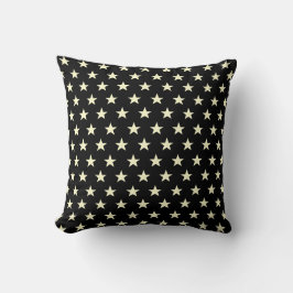 Reversible Black and Cream Star Kissen