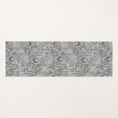 Reversible Black and White Boho, Sinti und Roma De Yogamatte (Vorderseite (Horizontal))