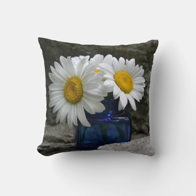 Reversible Blume Pilze Kissen (Vorderseite)