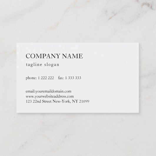 Reversible Blume Visitenkarte (Rückseite)