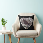 Reversible Buzzard auf der Schneebrücke im Herzen Kissen (Stuhl )