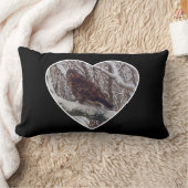 Reversible Buzzard auf der Schneebrücke im Herzen Lendenkissen (Decke)