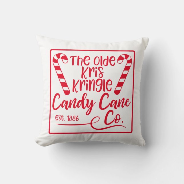 Reversible Candy Cane Co Christmas Kissen (Vorderseite)
