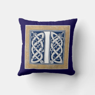 Reversible Celtic I Initial Kissen