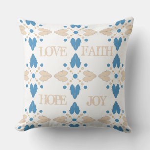 Reversible Designer Scripting Pillow Kissen
