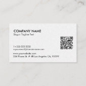 Reversible elegante Schwarz-Weiß-Paisley-Muster Visitenkarte (Rückseite)