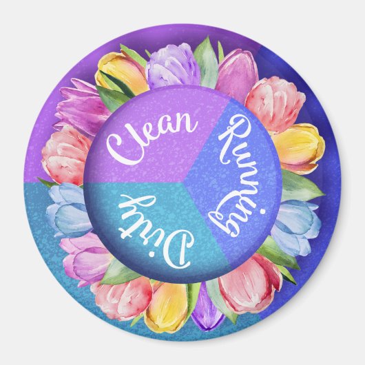 Reversible Geschirrspülmaschine Tulips Saubere Tel Magnet (Vorne)