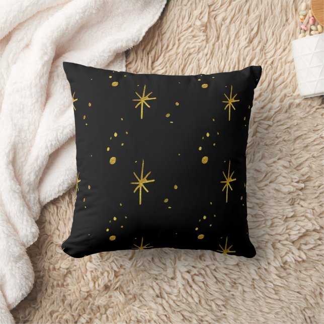 Reversible Gold Stars Kissen (Decke)
