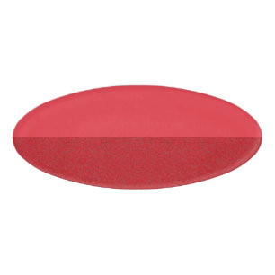 Reversible Halbtextur Tomato Red Oval Abzeichen Namenschild