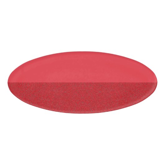 Reversible Halbtextur Tomato Red Oval Abzeichen Namenschild (Vorderseite)