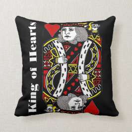 Reversible King of Hearts Design Throw Kissen