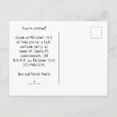 Reversible Kitten Pumpkin Herbstfallen Halloween Einladungspostkarte (Rückseite)