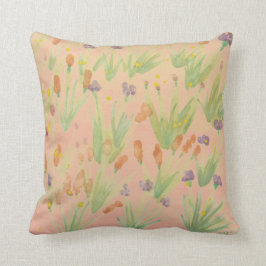 Reversible Koralle und grüne Zuhause-Kissen Kissen